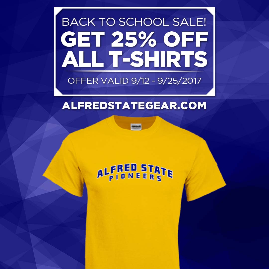 Link to Alfred State Gear T-shirt Promotion