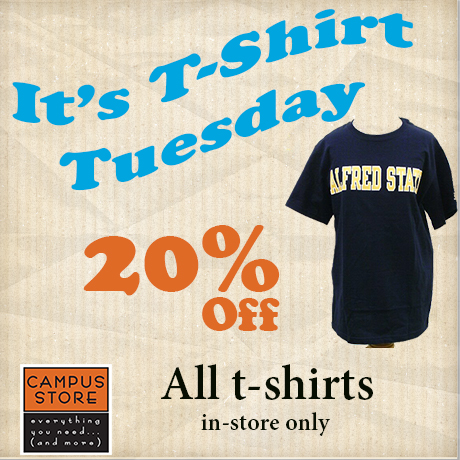 20 percent off t-shirts advertisement